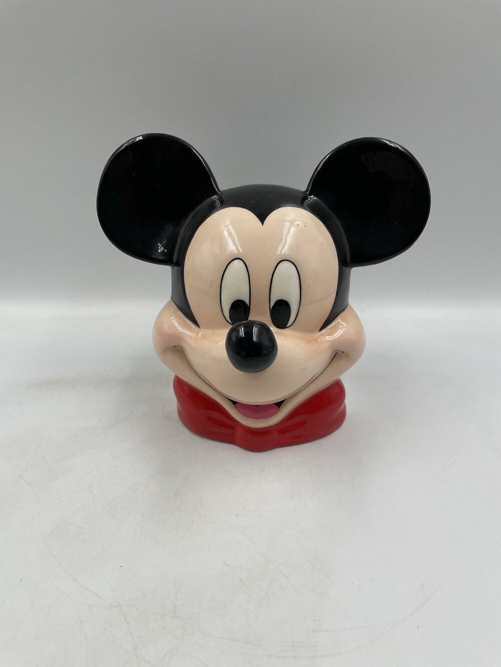 Disney MICKEY MOUSE Head Collectible Ceramic Coin Pottery Piggy Bank Enesco